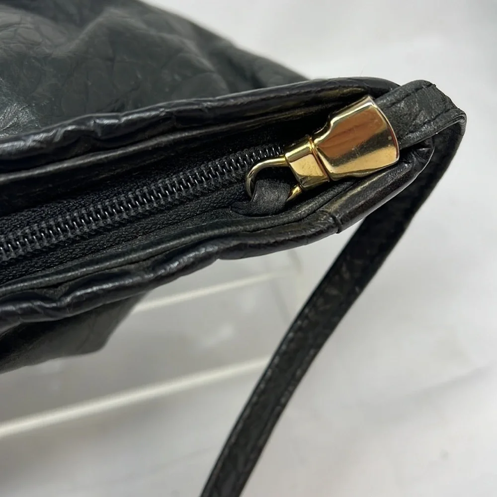 Meyers Large Dark Green Clutch Zip Top Shoulder Bag